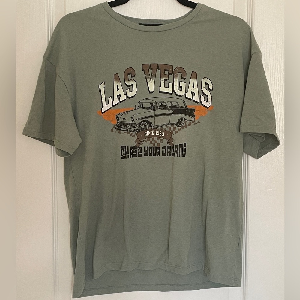 Green Las Vegas Graphic T-Shirt